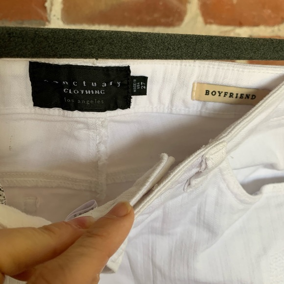 Sanctuary white denim shorts 27 boyfriend - Picture 4 of 6